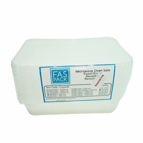 EZ Pack Food Keeper Microwaveable KR-500ML Rectangle